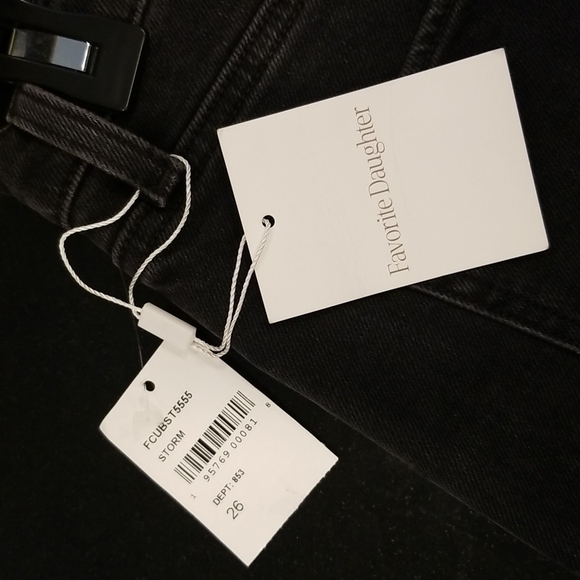 💕FAVORITE DAUGHTER💕 Evelyn High Rise Straight Leg Stirrup Jeans Storm Black 26 - Picture 13 of 16